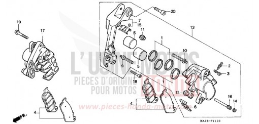 ETRIER DE FREIN AVANT (ST1100) ST1100V de 1997
